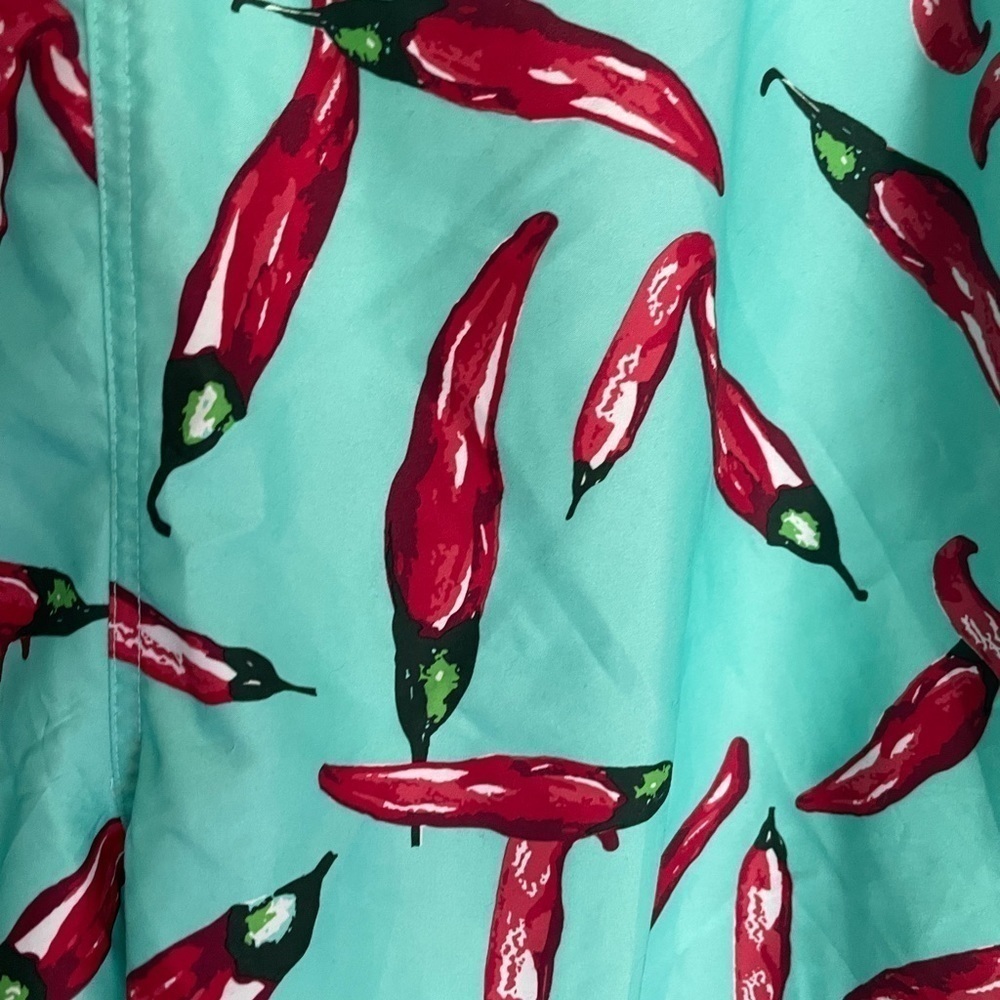 GEORGE Aqua all over print chili peppers swim trunks size 3XL (48-50) - Picture 4 of 9